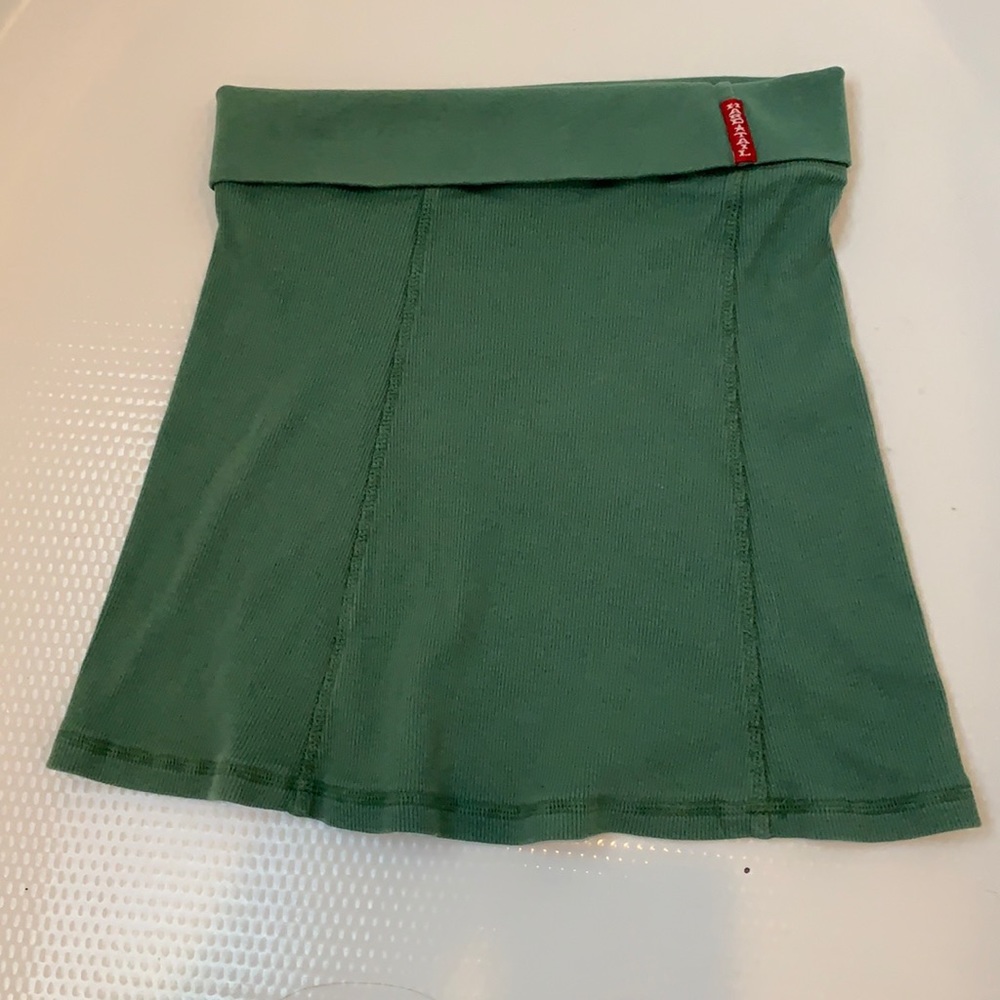 Vtg Hard tail short roll down skirt cotton stretch size M 10 12 girls